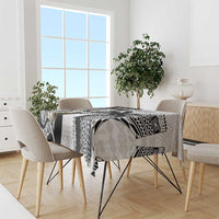 Custom Fiji And New Zealand Rugby Tablecloth Aotearoa Silver Fern Mix Fijian Tapa Pattern LT14 - Polynesian Pride