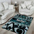 Kia Ora New Zealand Area Rug Aotearoa Proud Maori Paua Shell Silver Fern - Polynesian Pride
