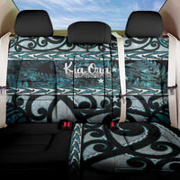 Kia Ora New Zealand Back Car Seat Cover Aotearoa Proud Maori Paua Shell Silver Fern LT14 One Size Black - Polynesian Pride