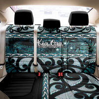 Kia Ora New Zealand Back Car Seat Cover Aotearoa Proud Maori Paua Shell Silver Fern LT14 - Polynesian Pride