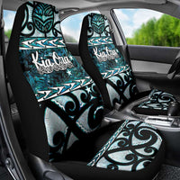 Kia Ora New Zealand Car Seat Cover Aotearoa Proud Maori Paua Shell Silver Fern LT14 - Polynesian Pride