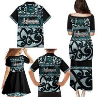 Kia Ora New Zealand Family Matching Puletasi and Hawaiian Shirt Aotearoa Proud Maori Paua Shell Silver Fern LT14 - Polynesian Pride