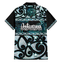 Kia Ora New Zealand Family Matching Short Sleeve Bodycon Dress and Hawaiian Shirt Aotearoa Proud Maori Paua Shell Silver Fern LT14 - Polynesian Pride