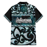 Kia Ora New Zealand Family Matching Summer Maxi Dress and Hawaiian Shirt Aotearoa Proud Maori Paua Shell Silver Fern LT14 - Polynesian Pride