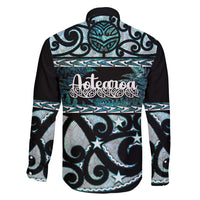 Kia Ora New Zealand Family Matching Summer Maxi Dress and Hawaiian Shirt Aotearoa Proud Maori Paua Shell Silver Fern LT14 - Polynesian Pride