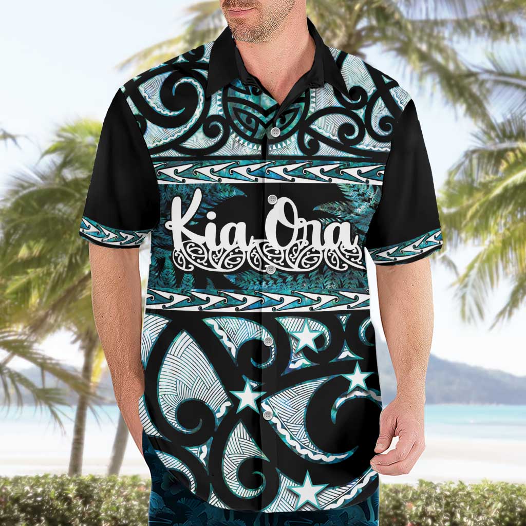 Kia Ora New Zealand Hawaiian Shirt Aotearoa Proud Maori Paua Shell Silver Fern LT14 - Polynesian Pride