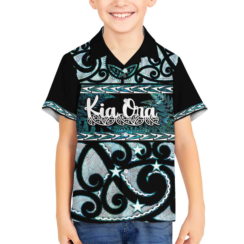 Kia Ora New Zealand Hawaiian Shirt Aotearoa Proud Maori Paua Shell Silver Fern LT14 - Polynesian Pride