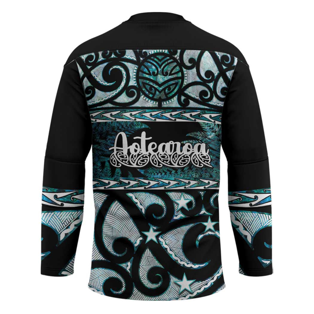 Kia Ora New Zealand Hockey Jersey Aotearoa Proud Maori Paua Shell Silver Fern LT14 - Polynesian Pride