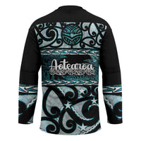 Kia Ora New Zealand Hockey Jersey Aotearoa Proud Maori Paua Shell Silver Fern LT14 - Polynesian Pride