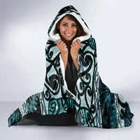 Kia Ora New Zealand Hooded Blanket Aotearoa Proud Maori Paua Shell Silver Fern LT14 - Polynesian Pride