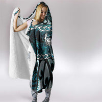 Kia Ora New Zealand Hooded Blanket Aotearoa Proud Maori Paua Shell Silver Fern LT14 - Polynesian Pride
