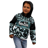 Kia Ora New Zealand Kid Hoodie Aotearoa Proud Maori Paua Shell Silver Fern LT14 - Polynesian Pride