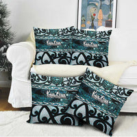 Kia Ora New Zealand Pillow Cover Aotearoa Proud Maori Paua Shell Silver Fern LT14 - Polynesian Pride