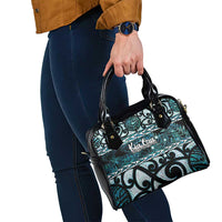 Kia Ora New Zealand Shoulder Handbag Aotearoa Proud Maori Paua Shell Silver Fern - Polynesian Pride