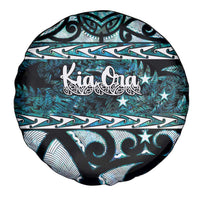 Kia Ora New Zealand Spare Tire Cover Aotearoa Proud Maori Paua Shell Silver Fern LT14 - Polynesian Pride