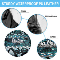 Kia Ora New Zealand Spare Tire Cover Aotearoa Proud Maori Paua Shell Silver Fern LT14 - Polynesian Pride