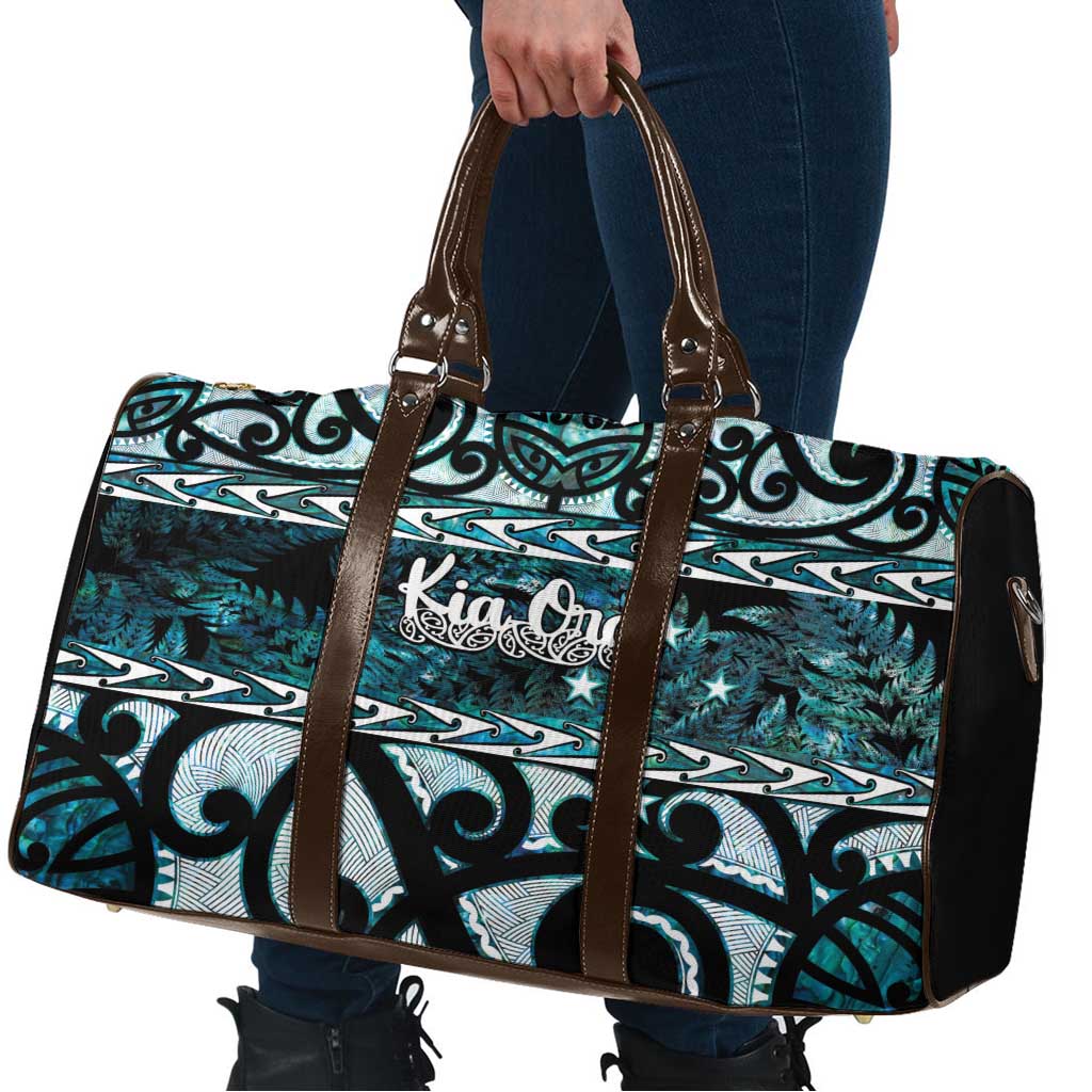 Kia Ora New Zealand Travel Bag Aotearoa Proud Maori Paua Shell Silver Fern LT14 - Polynesian Pride