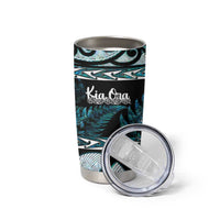 Kia Ora New Zealand Tumbler Cup Aotearoa Proud Maori Paua Shell Silver Fern LT14 - Polynesian Pride