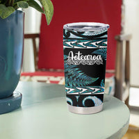 Kia Ora New Zealand Tumbler Cup Aotearoa Proud Maori Paua Shell Silver Fern LT14 - Polynesian Pride