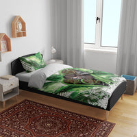 Piwakawaka New Zealand Christmas In July Bedding Set NZ Aroha Koru Fern Marble Vibes LT14 - Polynesian Pride