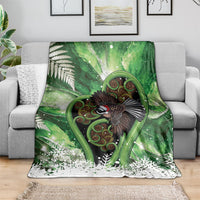 Piwakawaka New Zealand Christmas In July Blanket NZ Aroha Koru Fern Marble Vibes LT14 - Polynesian Pride
