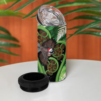 Piwakawaka New Zealand Christmas In July 4 in 1 Can Cooler Tumbler NZ Aroha Koru Fern Marble Vibes LT14 - Polynesian Pride