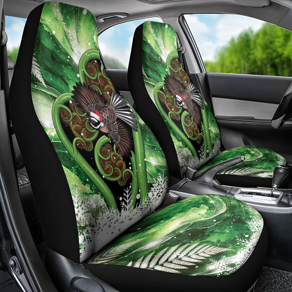 Piwakawaka New Zealand Christmas In July Car Seat Cover NZ Aroha Koru Fern Marble Vibes LT14 - Polynesian Pride