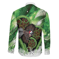 Piwakawaka New Zealand Christmas In July Family Matching Puletasi and Hawaiian Shirt NZ Aroha Koru Fern Marble Vibes LT14 - Polynesian Pride
