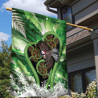 Piwakawaka New Zealand Christmas In July Garden Flag NZ Aroha Koru Fern Marble Vibes LT14 - Polynesian Pride