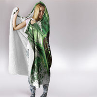 Piwakawaka New Zealand Christmas In July Hooded Blanket NZ Aroha Koru Fern Marble Vibes LT14 - Polynesian Pride