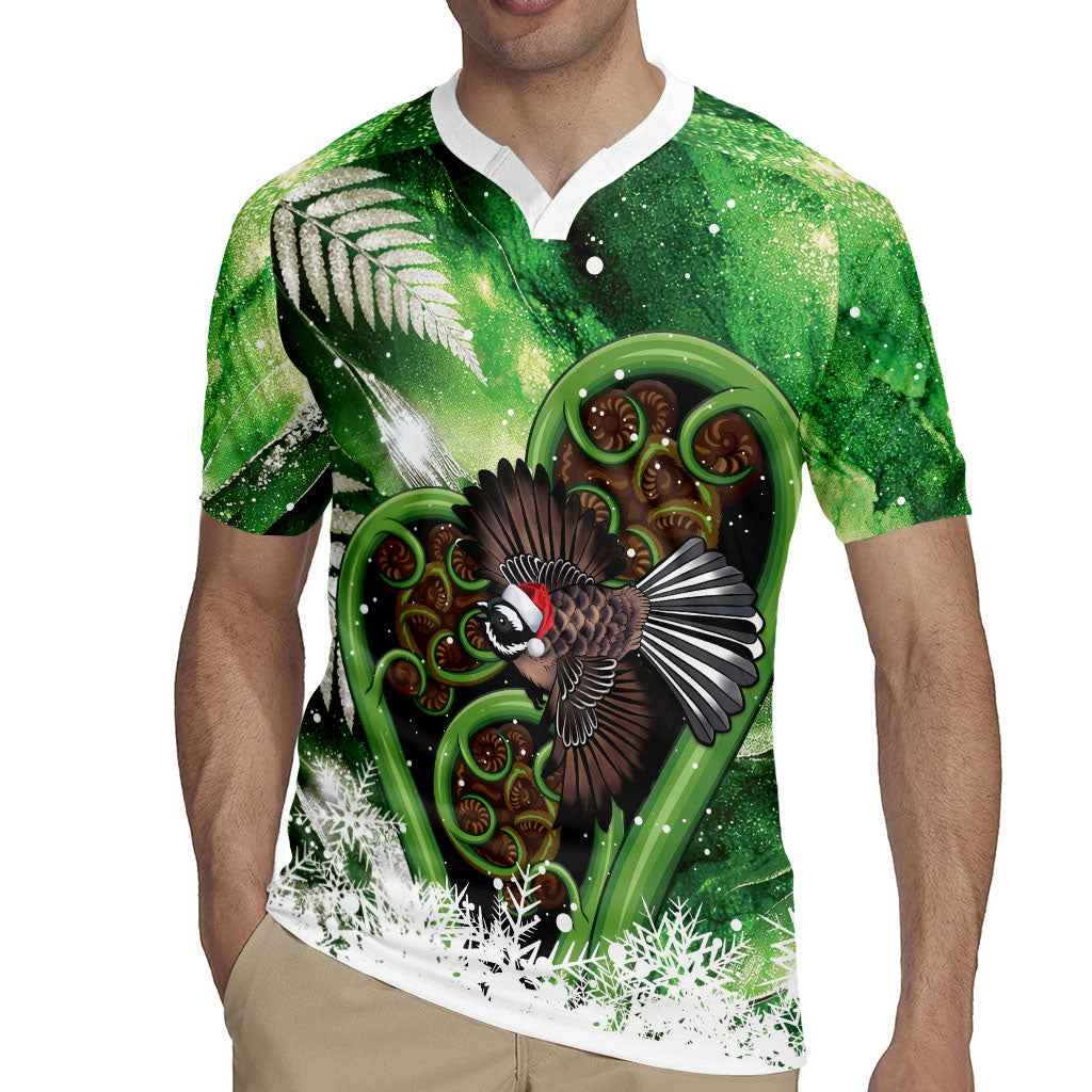 Piwakawaka New Zealand Christmas In July Rugby Jersey NZ Aroha Koru Fern Marble Vibes LT14 - Polynesian Pride