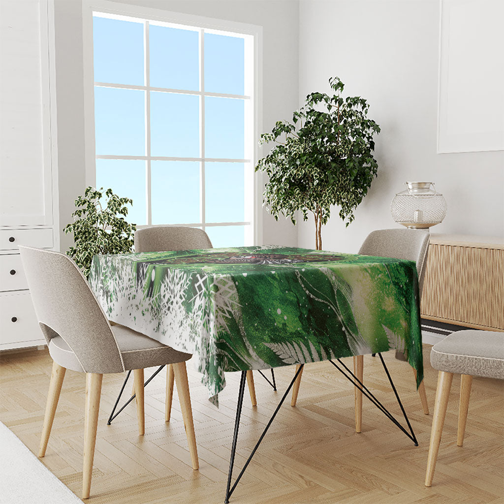 Piwakawaka New Zealand Christmas In July Tablecloth NZ Aroha Koru Fern Marble Vibes LT14 - Polynesian Pride