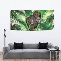 Piwakawaka New Zealand Christmas In July Tapestry NZ Aroha Koru Fern Marble Vibes LT14 - Polynesian Pride