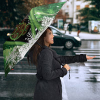 Piwakawaka New Zealand Christmas In July Umbrella NZ Aroha Koru Fern Marble Vibes LT14 - Polynesian Pride