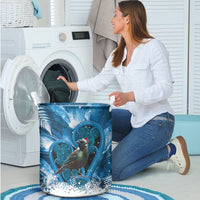 Tui Bird New Zealand Christmas In July Laundry Basket NZ Aroha Koru Fern Marble Vibes LT14 - Polynesian Pride