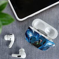 Tui Bird New Zealand Christmas In July AirPods Case NZ Aroha Koru Fern Marble Vibes LT14 - Polynesian Pride