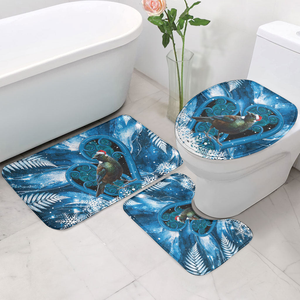 Tui Bird New Zealand Christmas In July Bathroom Set NZ Aroha Koru Fern Marble Vibes LT14 - Polynesian Pride