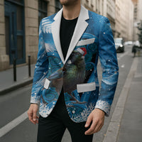Tui Bird New Zealand Christmas In July Blazer NZ Aroha Koru Fern Marble Vibes LT14 - Polynesian Pride