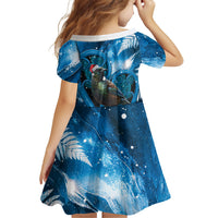 Tui Bird New Zealand Christmas In July Family Matching Off Shoulder Maxi Dress and Hawaiian Shirt NZ Aroha Koru Fern Marble Vibes LT14 - Polynesian Pride
