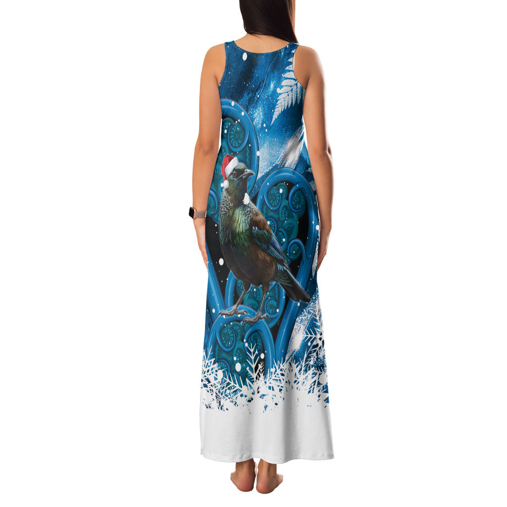 Tui Bird New Zealand Christmas In July Family Matching Tank Maxi Dress and Hawaiian Shirt NZ Aroha Koru Fern Marble Vibes LT14 - Polynesian Pride