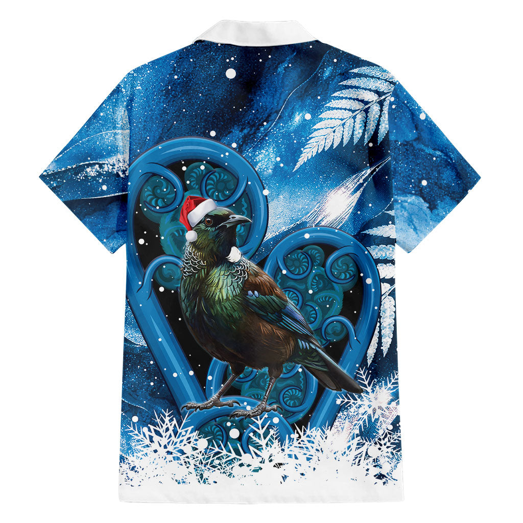 Tui Bird New Zealand Christmas In July Hawaiian Shirt NZ Aroha Koru Fern Marble Vibes LT14 - Polynesian Pride
