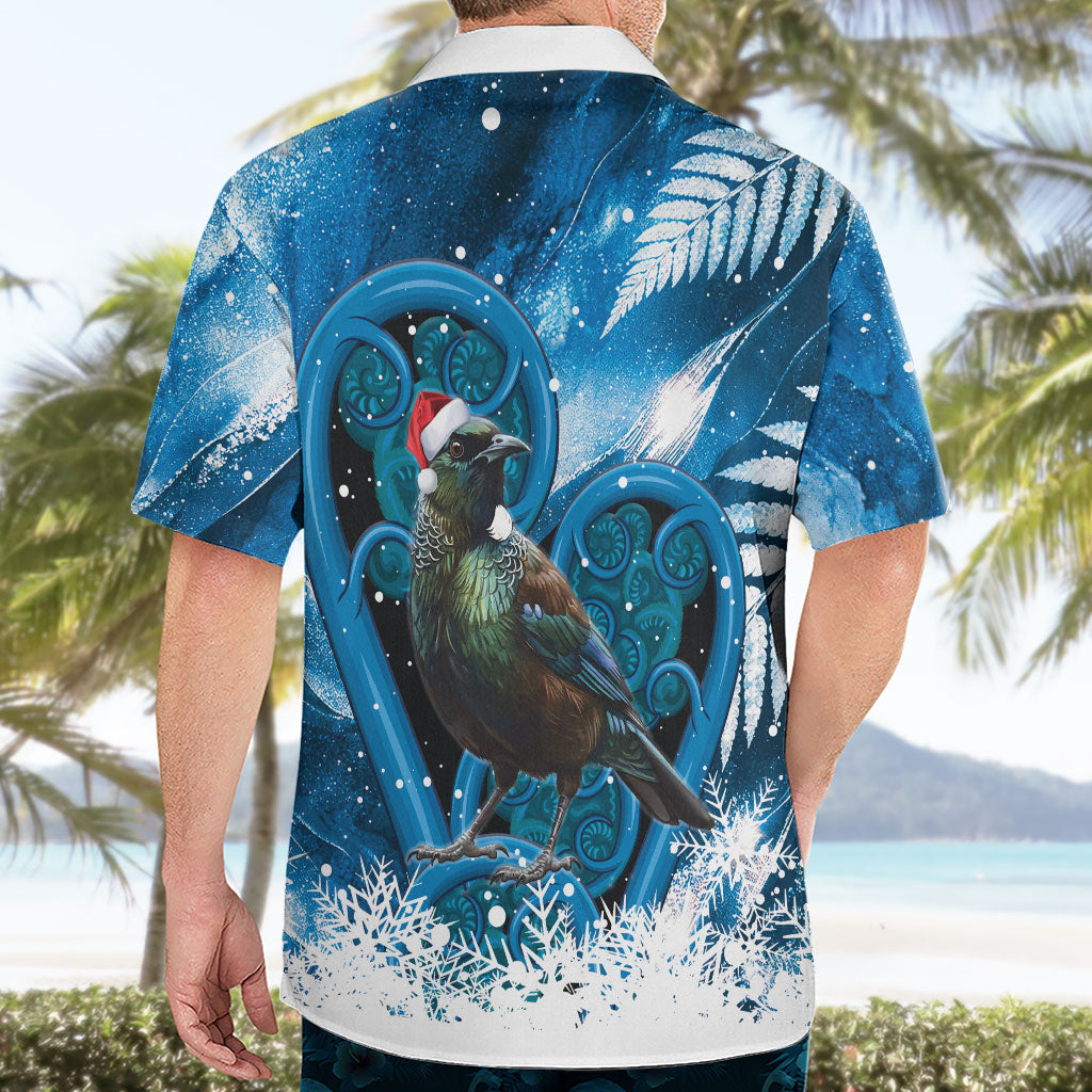 Tui Bird New Zealand Christmas In July Hawaiian Shirt NZ Aroha Koru Fern Marble Vibes LT14 - Polynesian Pride