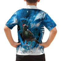 Tui Bird New Zealand Christmas In July Hawaiian Shirt NZ Aroha Koru Fern Marble Vibes LT14 - Polynesian Pride