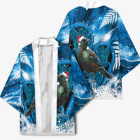 Tui Bird New Zealand Christmas In July Kimono NZ Aroha Koru Fern Marble Vibes LT14 - Polynesian Pride