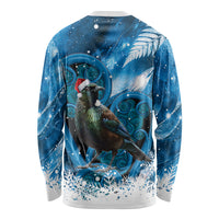 Tui Bird New Zealand Christmas In July Long Sleeve Shirt NZ Aroha Koru Fern Marble Vibes LT14 - Polynesian Pride