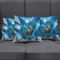 Tui Bird New Zealand Christmas In July Pillow Cover NZ Aroha Koru Fern Marble Vibes LT14 - Polynesian Pride