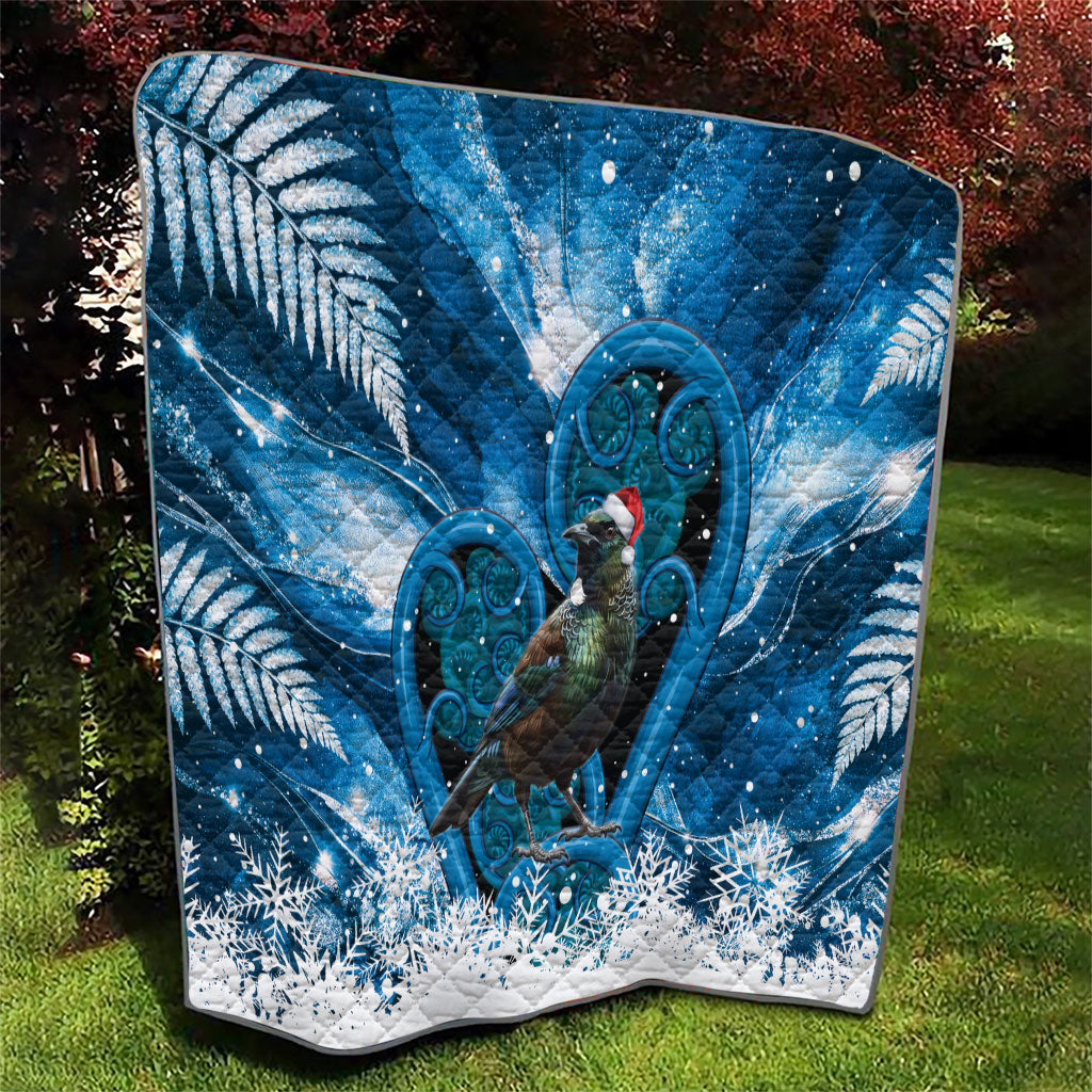 Tui Bird New Zealand Christmas In July Quilt NZ Aroha Koru Fern Marble Vibes LT14 - Polynesian Pride