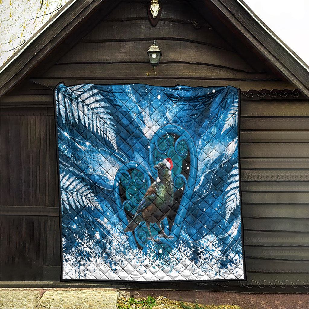 Tui Bird New Zealand Christmas In July Quilt NZ Aroha Koru Fern Marble Vibes LT14 - Polynesian Pride