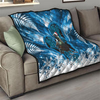 Tui Bird New Zealand Christmas In July Quilt NZ Aroha Koru Fern Marble Vibes LT14 - Polynesian Pride