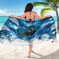 Tui Bird New Zealand Christmas In July Sarong NZ Aroha Koru Fern Marble Vibes LT14 - Polynesian Pride
